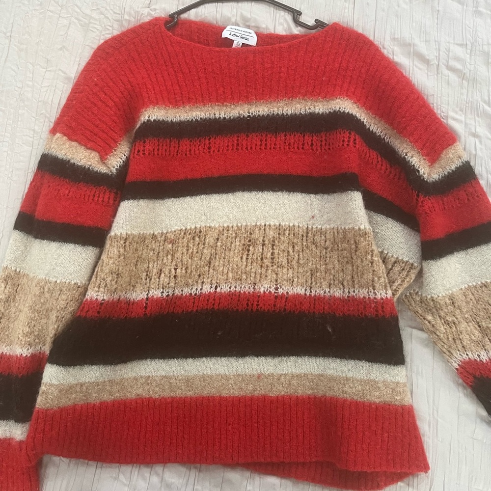 Oversized Multi Colored Sweater Lightly Worn - image 1